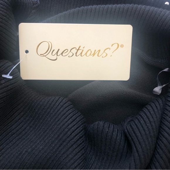 Questions / NWT/ Women's /Metallic Black Turtleneck Sweater Silver Studs/ S - Picture 9 of 12